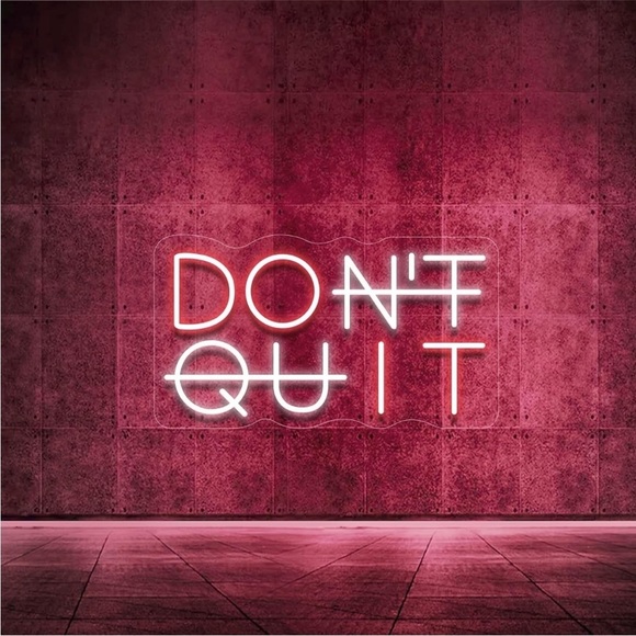 DON'T QUIT/DO IT Green Cute Neon Sign Light Gym/Work Space/Man Cave/Dorm Decor - Picture 7 of 10